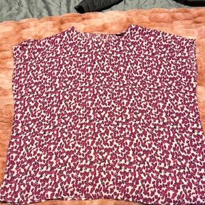 Halogen Pink and White Patterned Blouse